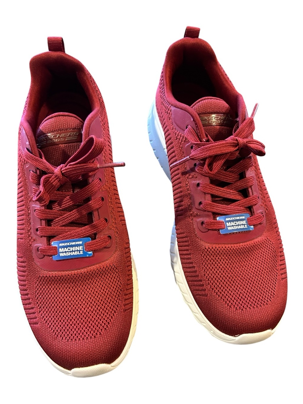 Like New Skechers Bob’s Memory Form Red/Burgundy Sneakers
